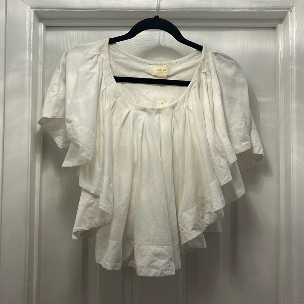Anthropologie NWT Women’s unique White top - Picture 4 of 14